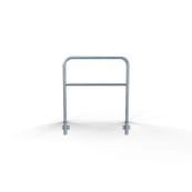 Protective bar made of steel tubing |  48 x 2.5 mm | with crossbar | for wall mounting | total width: 1000 mm | hot-dip galvanized